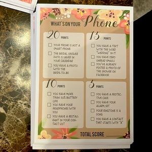 Bridal shower games